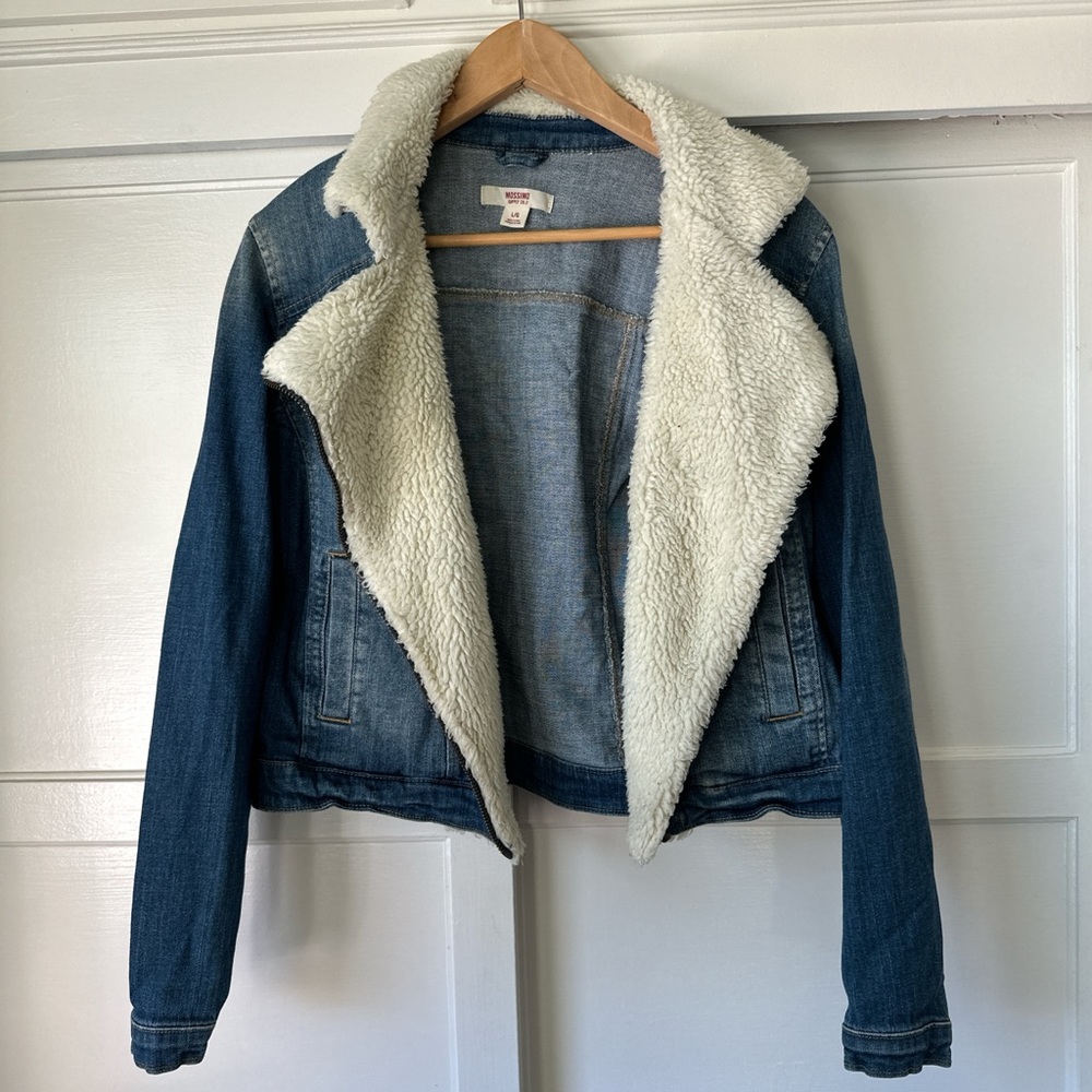 MASSIMO Denim Sherpa-Lined Jacket